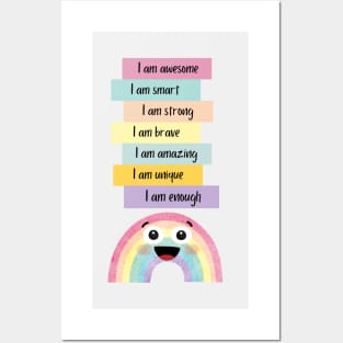 Positive Affirmations for kids Posters and Art